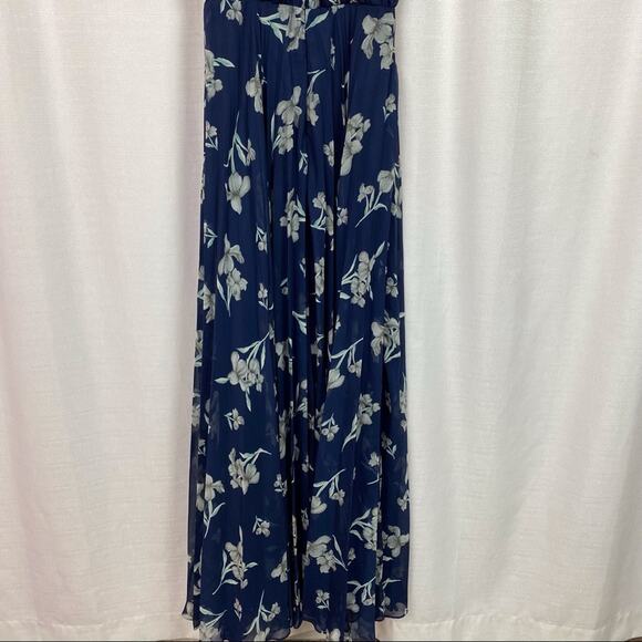 Lulu’s Memorable Night Navy Blue Floral Print Maxi Dress Sz.XS - Picture 11 of 15